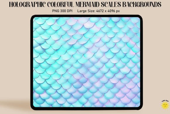 Download Holographic Mermaid Scales Background - Premium Resources