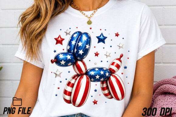 Download Patriotic Balloon Dog PNG Sublimation - Premium Resources
