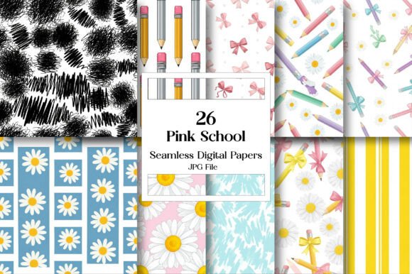 Download Pink School Digital Papers - School digital papers Collection