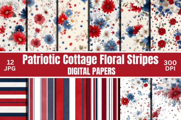 Download Patriotic Cottage Floral Junk Journals - Patriotic Collection