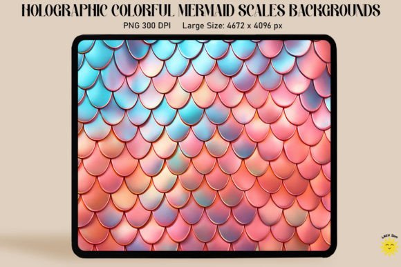 Download Holographic Mermaid Scales Background - Mermaid scales background Collection