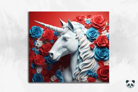 Download Patriotic Unicorn 3D Tumbler Wrap Bundle - Patriotic Collection