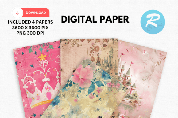 Download Princess Digital Papers Background Pack - Background pack Collection