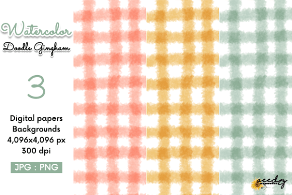 Download Watercolor Doodle Gingham Backgrounds - Gingham backgrounds Collection