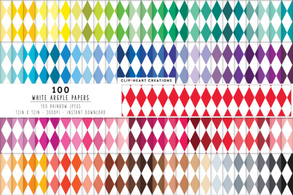 Download 100 Argyle Pattern Digital Papers - Argyle pattern Collection