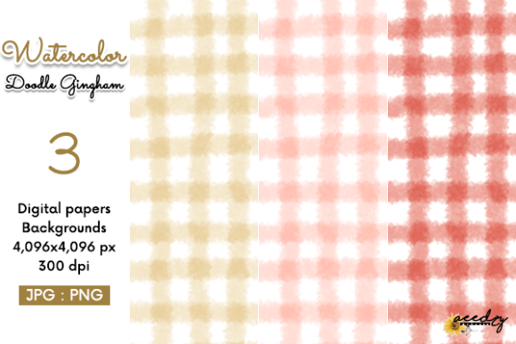 Download Watercolor Doodle Gingham Backgrounds - Gingham backgrounds Collection