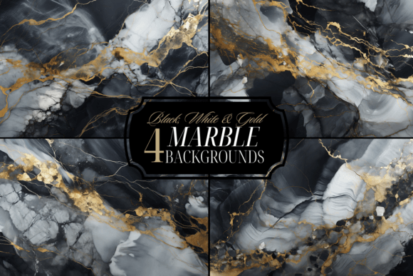 Download Black White Gold Marble Background Pack - Background pack Collection