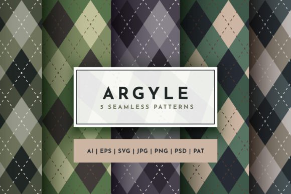 Download Set 5 Seamless Military Argyle Pattern - Argyle pattern Collection
