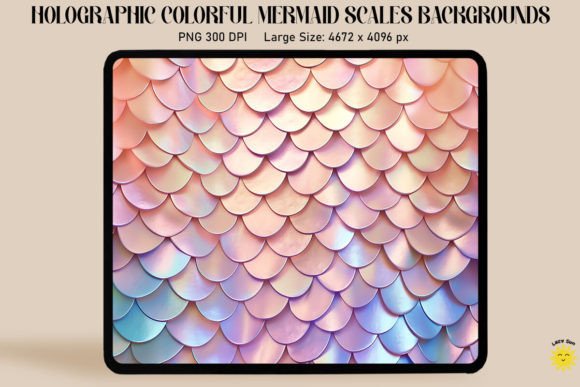 Download Holographic Mermaid Scales Background - Premium Bundle