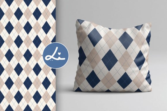 Download Argyle Pattern Print in Brown and Blue - Argyle pattern Collection