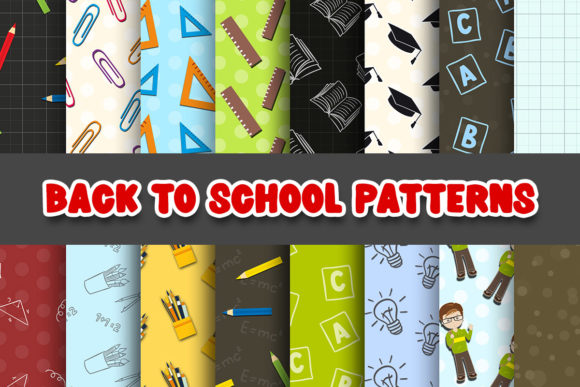 Download Back to School Digital Papers Patterns - Premium Resources